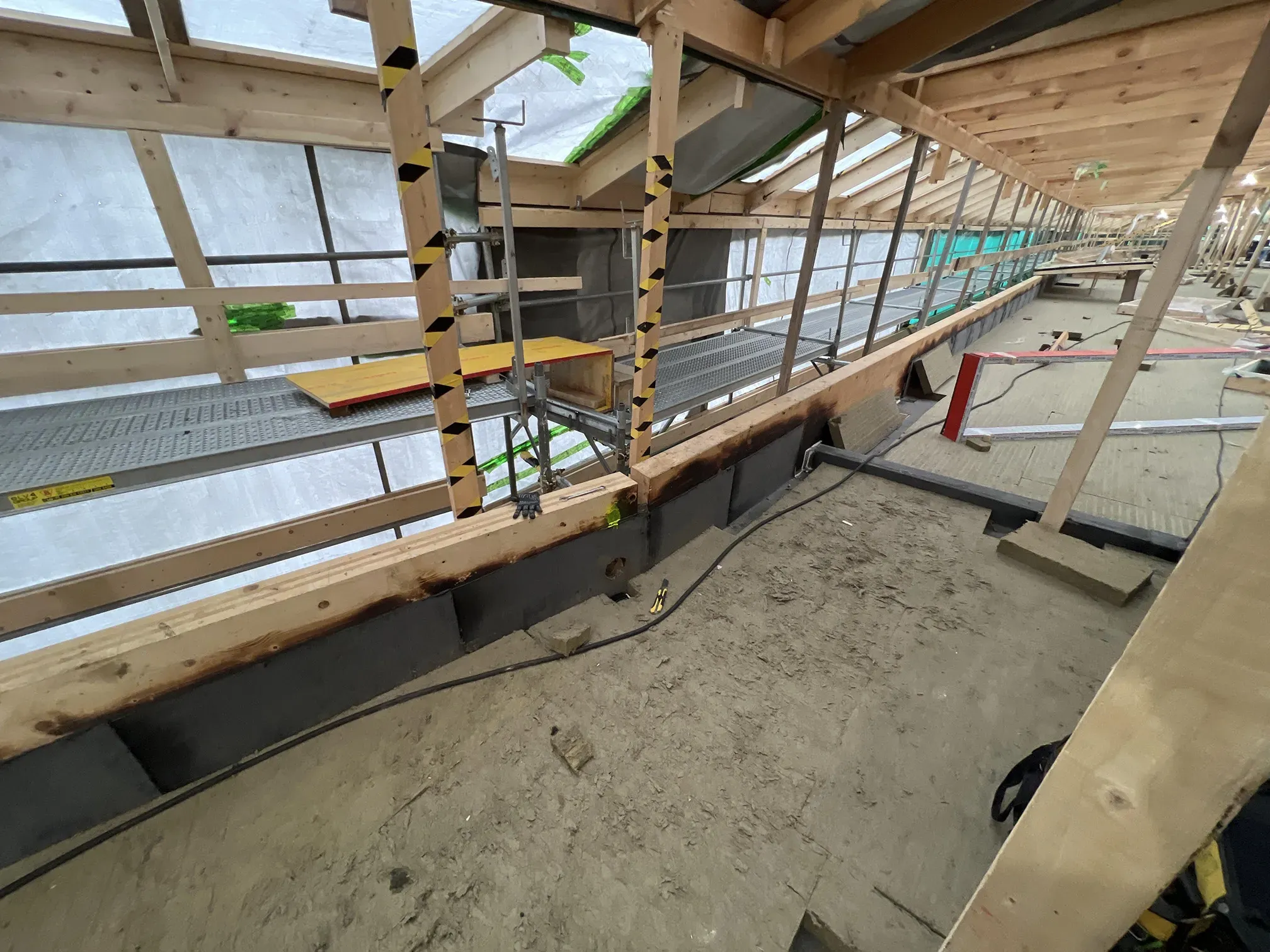 a view of the inside of a building under construction