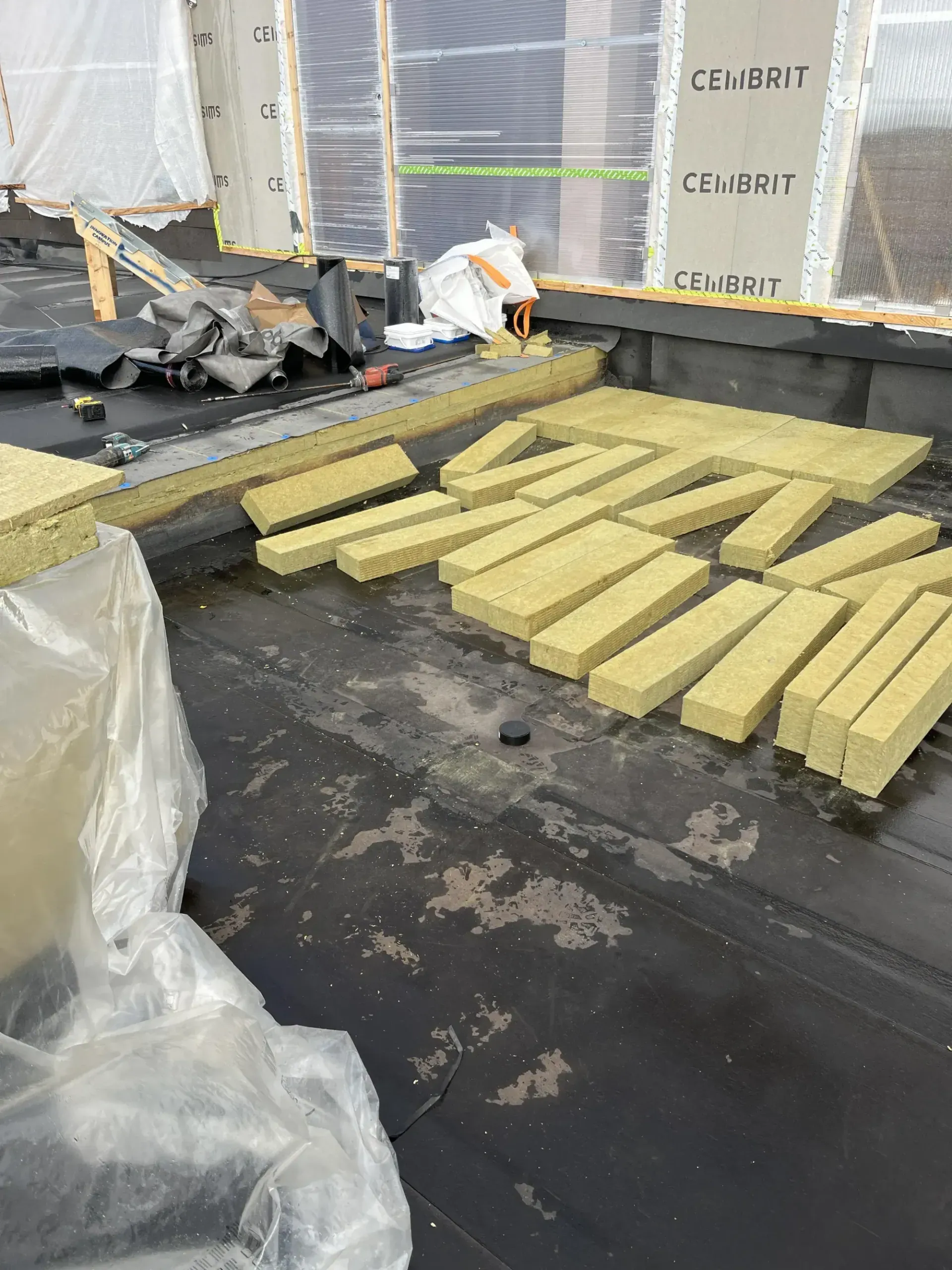 Tector flat roof moisture detection system on the rooftop